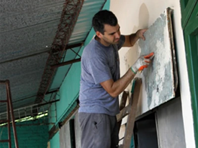 Man Scraping Paint Man Scraping Paint